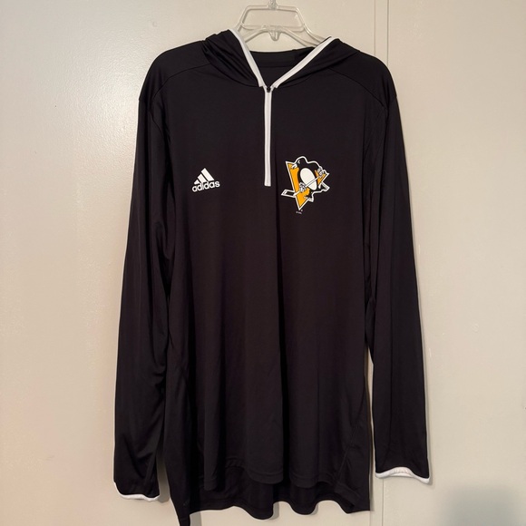 Adidas NHL Pittsburgh Penguins Lighweight 1/4 Zip Pullover - Picture 1 of 5